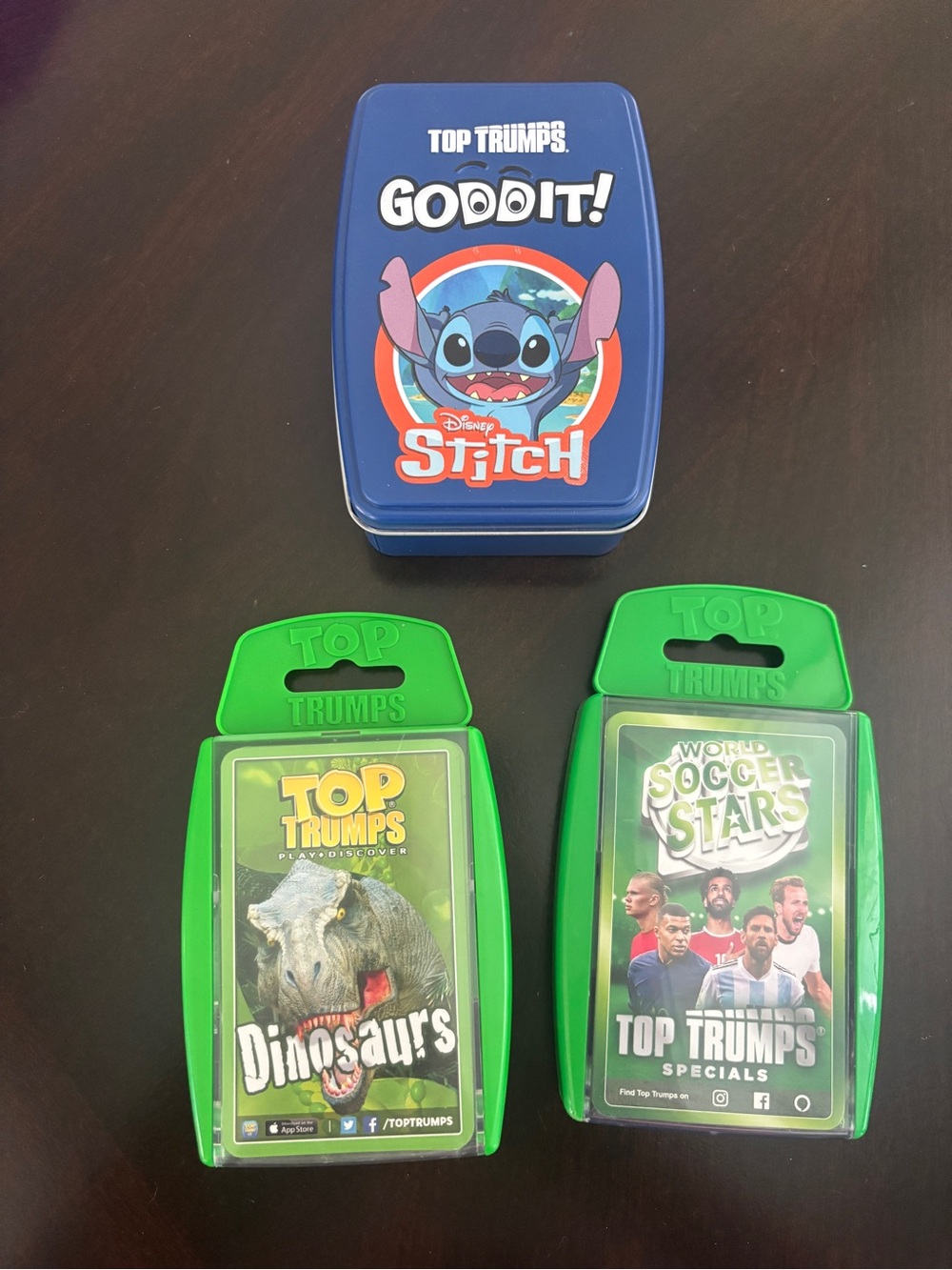 Kids Card Games Bundle - Blue Stitch Tin & Green Packs